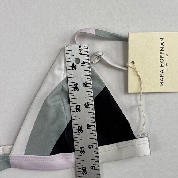 Mara Hoffman Women's M Sage Colorblock Multi Bikini Swim Top NWT Geometric - Picture 5 of 13